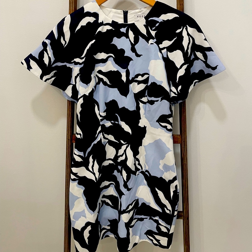 Navy and Light Blue Floral Keepsake Dress